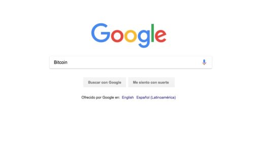 Búsquedas de palabra Bitcoin en Google
