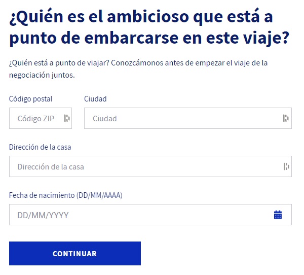 Formulario para la apertura de cuenta en Global TradeATF. Imagen extraída de Global TradeATF