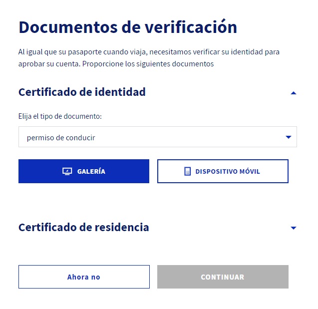 Formulario para la apertura de cuenta en Global TradeATF. Imagen extraída de Global TradeATF