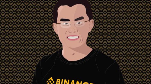 Changpeng Zhao, ilustrado por Nicole Leon https://nicoleleon.design Bajo dominio público